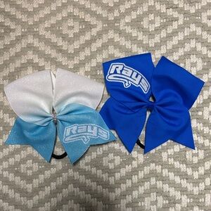 Stingray Allstars Cheer Bows - Blue & White